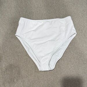 Shade & Shore Ribbed White Bikini Bottom